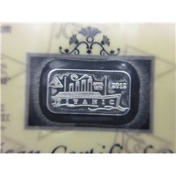 3 x .999 Silver "Titanic" Commemorative Bars