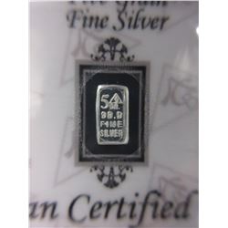 4 x .999 Fine Silver Bullion Bars - 5 Grains each