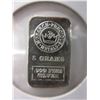 Image 1 : Hand Pressed - 5 Gram Silver "Monarch Mint" Bar