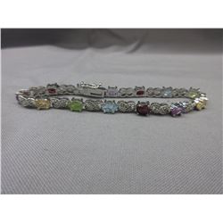 Diamond & Multi-Gemstone Tennis Bracelet