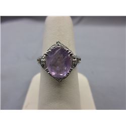 2.4 CT Amethyst & Diamond Dinner Ring