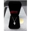 Image 2 : Sterling Silver & Diamond "Cross" Necklace