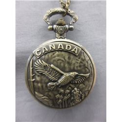 New - Bronze "Canadian Bald Eagle" Pocket Watch