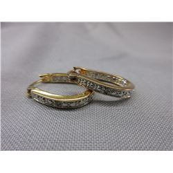 New Diamond  Hoop Earrings