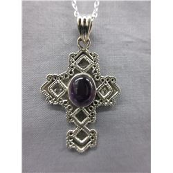 Custom made - Sterling Silver Cross Necklace