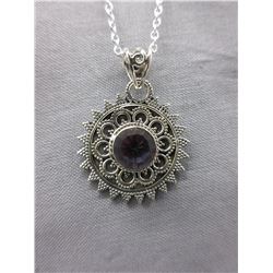 Sterling Silver & Mystic Topaz  Energy Sun Pendant