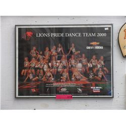 BC Lions "Pride Dance Team 2000" poster