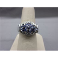 Tanzanite Cluster Ring - 1.62 CTW, VS Clarity