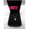 Image 2 : 10KT Gold Diamond & Sapphire Cluster Pendant