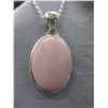 Image 1 : Custom made - Pink Opal Necklace with Chain