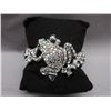 Image 1 : New - Ladies Crystal Frog Bangle Bracelet