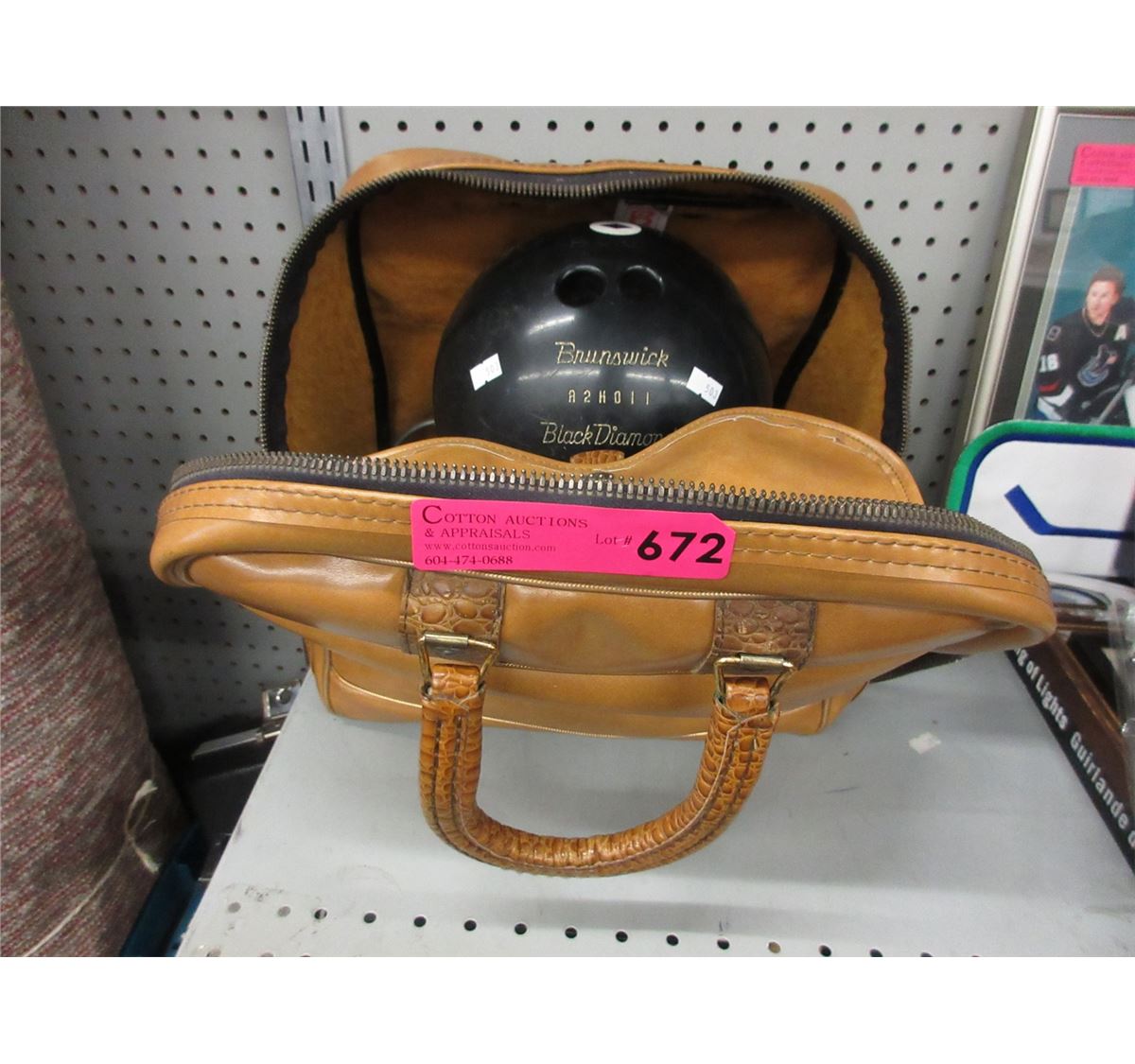 Used Brunswick "Black Diamond" bowling ball