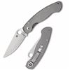 Image 1 : *NEW* SPYDERCO, Military Model, Gray Titanium Handle, Satin Plain w/Clip 716104003280
