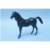 Image 1 : A bronze model of a stallion, depicted standing with raised tail, nostrils flaring (some damage t...