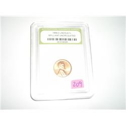 1959-D *BRILLIANT UNCIRCULATED* LINCOLN WHEAT PENNY *CERTIFIED BY INTERNATIONAL NUMISMATIC BUREAU* S