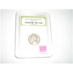 1941 JEFFERSON NICKEL *CERTIFIED BY INTERNATIONAL NUMISMATIC BUREAU* SERIAL # 2215951127!!