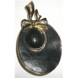 Very Elegant Rhinestone Black Hat Pin