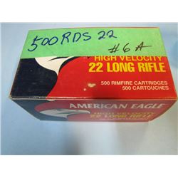 LOT 500 RNDS .22 AMMO