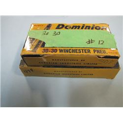 LOT 2 BOXES 30-30 AMMO