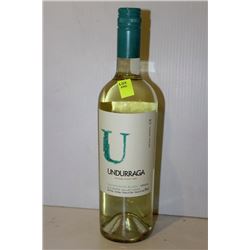 5 BOTTLES OF UNDURRAGA SAUVIGNON BLANC WHITE WINE