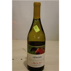2 BOTTLES OF 14 HANDS HOT TO TROT WHITE BLEND