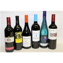 6 BOTTLES OF ASSORTED WINE