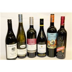 6 BOTTLES OF ASSORTED WINE