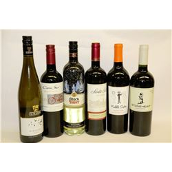 6 BOTTLES OF ASSORTED WINE