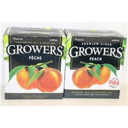 12 BOTTLES OF GROWERS PEACH SPARKLING FLAVOURED