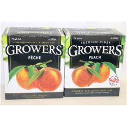 12 BOTTLES OF GROWERS PEACH SPARKLING FLAVOURED