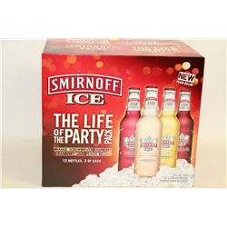 CASE OF 12 BOTTLES OF SMIRNOFF ICE