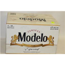 CASE OF 12 BOTTLES OF CERVEZA MODELO BEER