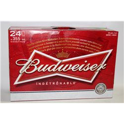CASE OF 24 BUDWEISER BEER CANS 5% ALCOHOL