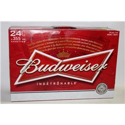 CASE OF 24 BUDWEISER BEER CANS 5% ALCOHOL