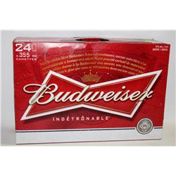 CASE OF 24 BUDWEISER BEER CANS 5% ALCOHOL