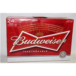 CASE OF 24 BUDWEISER BEER CANS 5% ALCOHOL