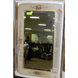 HANDPAINTED MIRROR, IVORY FINISH