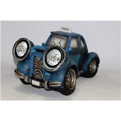 NEW SOLAR POWERED LAWN ORNAMENT: BLUE TAXI