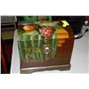 Image 1 : HAND PAINTED TREASURE BOX 10"H X 9"W X 11.5"L