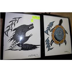 PAIR OF JOE DORE ABORIGINAL OIL ON CANVAS