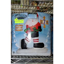 7 FT BLOW UP HOCKEY SANTA
