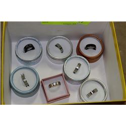 COLLECTION OF 7 MEN'S FASHION RINGS