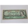 Image 1 : CANADA 1954 1 DOLLAR BANKNOTE