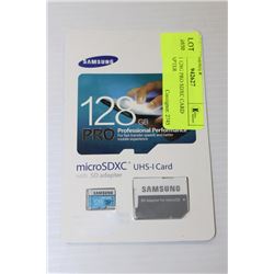 SAMSUNG 128G PRO SDXC CARD WITH ADAPTER