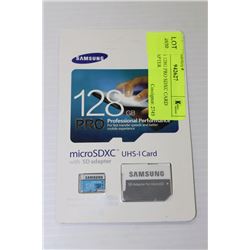 SAMSUNG 128G PRO SDXC CARD WITH ADAPTER