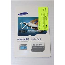 SAMSUNG 128G PRO SDXC CARD WITH ADAPTER
