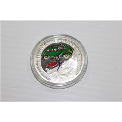 SILVER PLATED COLORIZED SUPERMAN COIN
