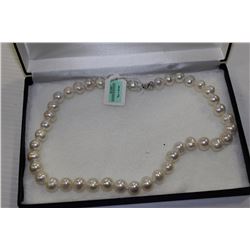KREMENTZ STERLING .925 SILVER 17" PEARL NECKLACE