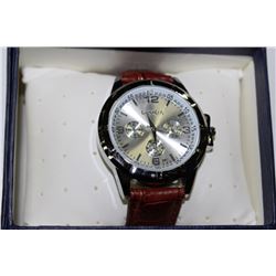 LONDA MENS WATCH WITH BROWN STRAP