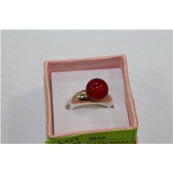 GENUINE CARNELIAN RING SIZE 6